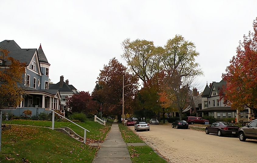 View of Creighton Avenue in the town of Crafton, Pennsylvania.