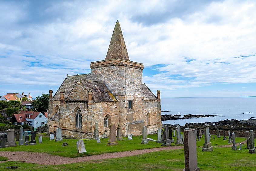 The ancient church of St, Monans. Editorial credit: James McDowall / Shutterstock.com