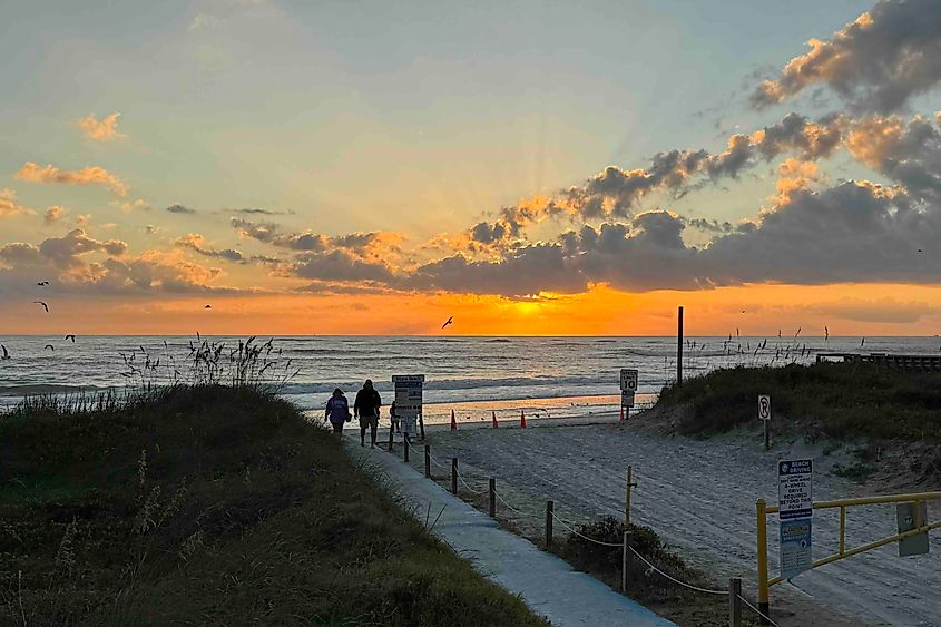 Vilano Beach Sunrsie from St Augustine Beach Club photo by Bryan Ddearsley