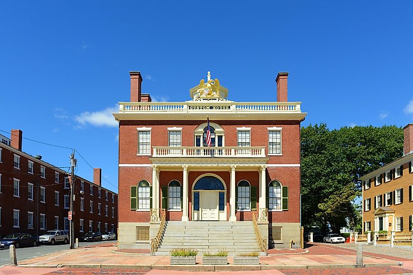 The Custom House at the Maritime National Historic Site in Salem, Massachusetts, USA.