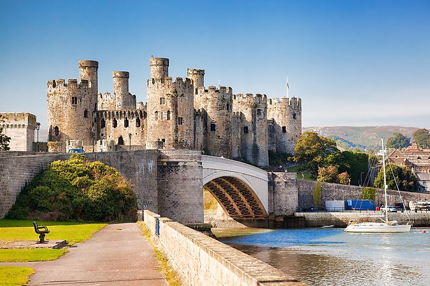 Famous Conwy Castle in Wales, United Kingdom