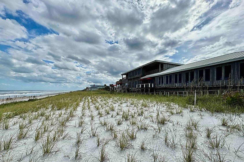 Vilano Beach and The Reef Restaurant photo by Bryan Dearsley