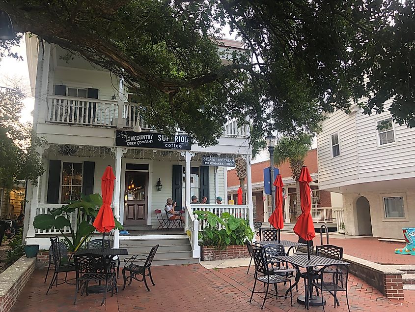 Historic Southern coastal architecture on display in Beaufort, South Carolina.