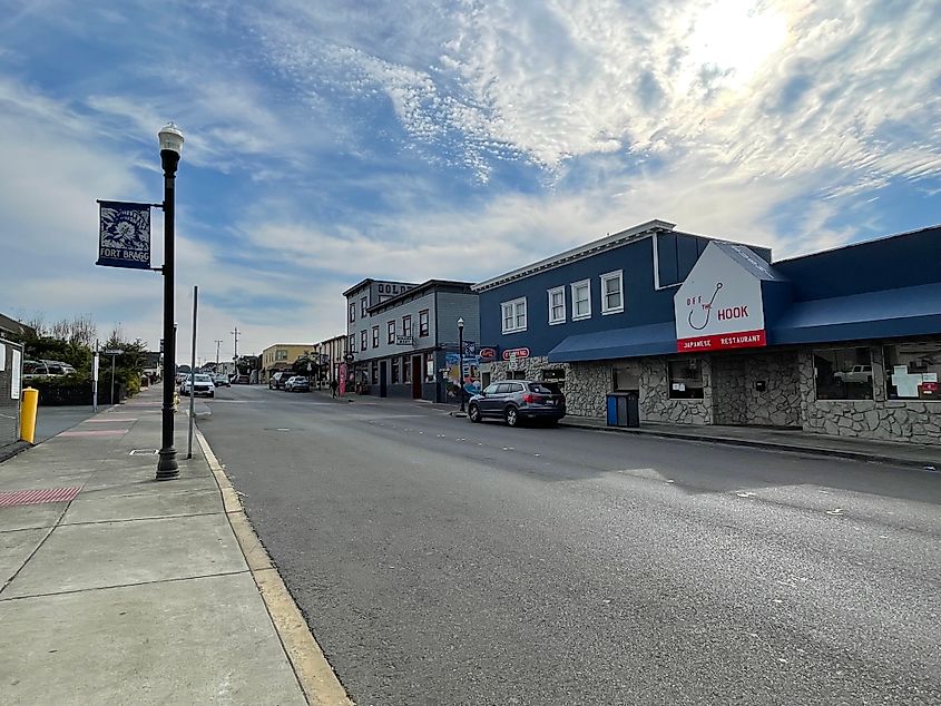Main St. in Fort Bragg, California.