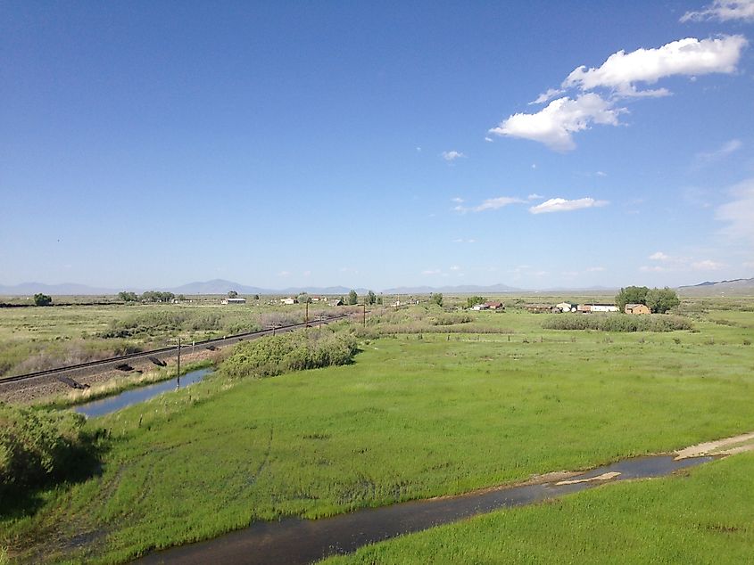 View of Deeth, Nevada, from Nevada State Route 230 (Starr Valley Road).