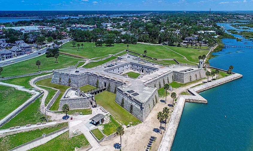 St. Augustine Aerial View of Fort.