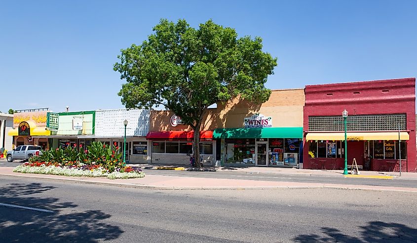 Downtown street in Delta, Colorado.