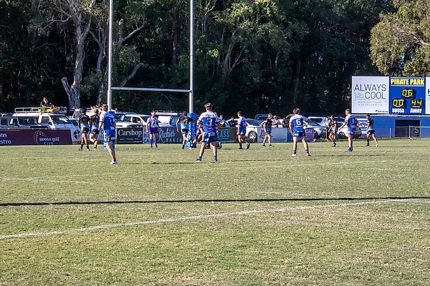 A football match in the town of Tewantin, Queensland.