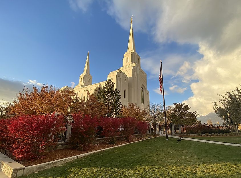 LDS Temple in Brigham City, Utah.