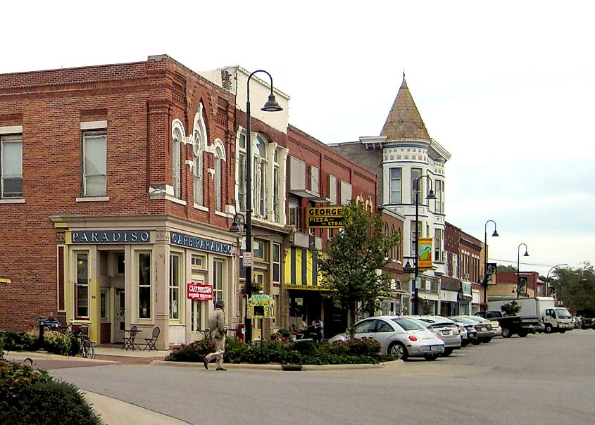 Downtown Fairfield, Iowa.