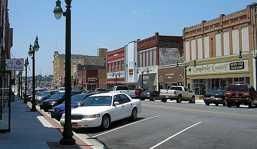 Downtown Claremore, Oklahoma.