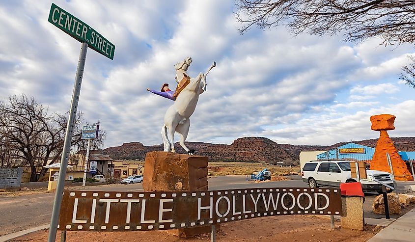 Little Hollywood sign in Kanab, Utah.