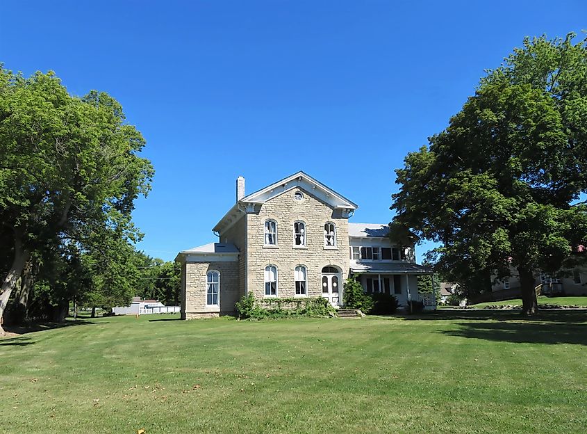 A historic old stone house on Kelleys Island, Ohio.