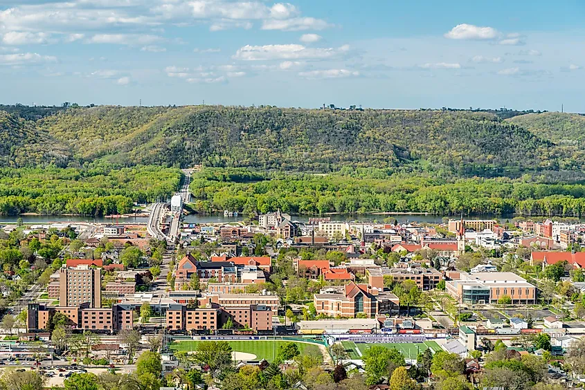 Overlooking Winona, Minnesota.