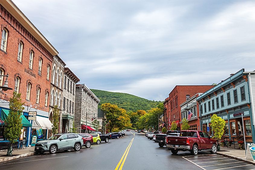 Main street in Shelburne Falls, Massachusetts