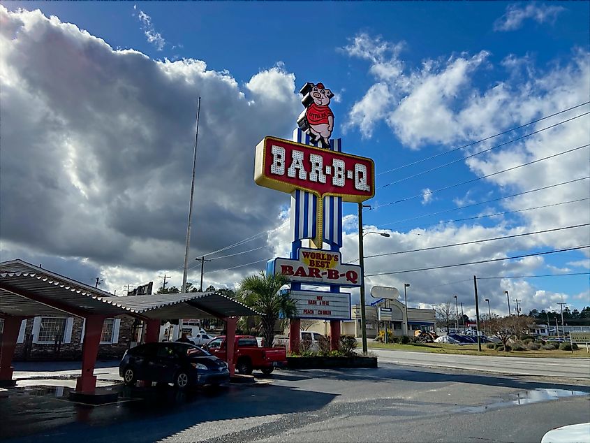 Piggy Park Bar B Q restaurant in Cayce, South Carolina, near Columbia.