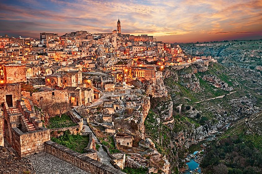 Landscape of Matera, Basilicata.