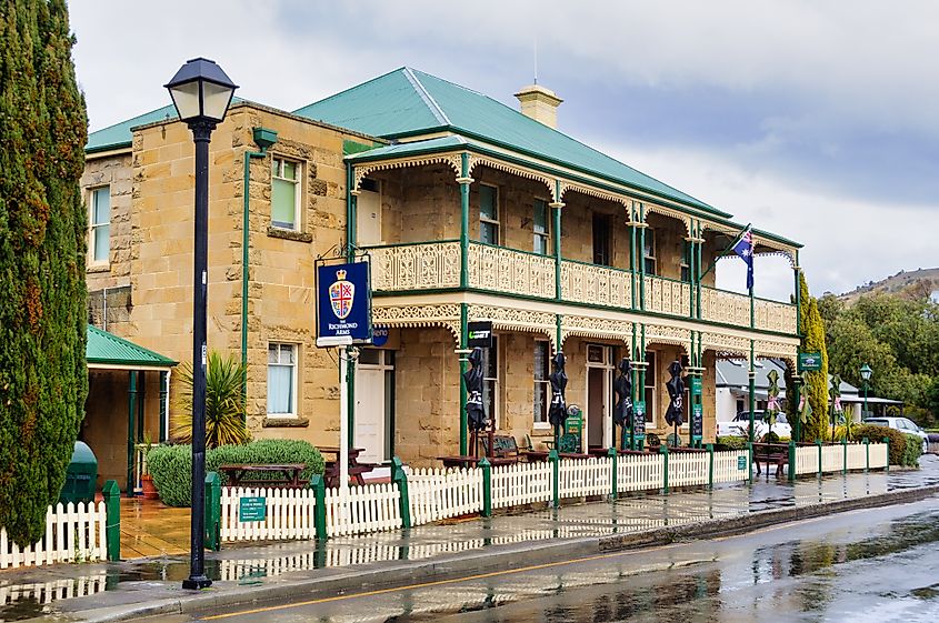 The Richmond Arms Hotel in Richmond, Tasmania, Australia. 