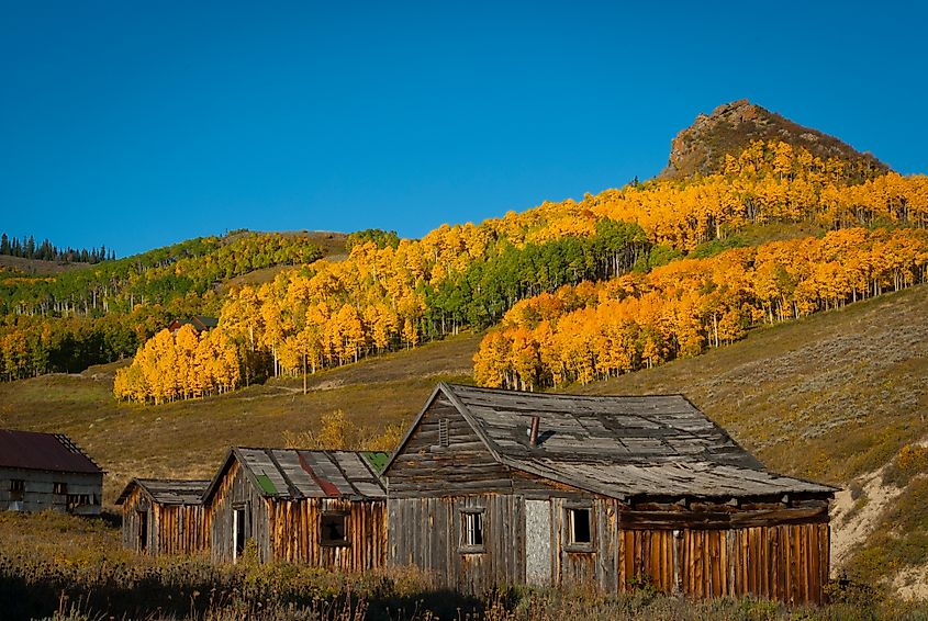 An abandoned building in Steamboat Springs, Colorado.