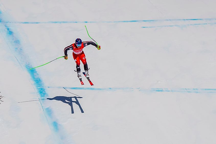 Ski Jump during the Winter Olympics.