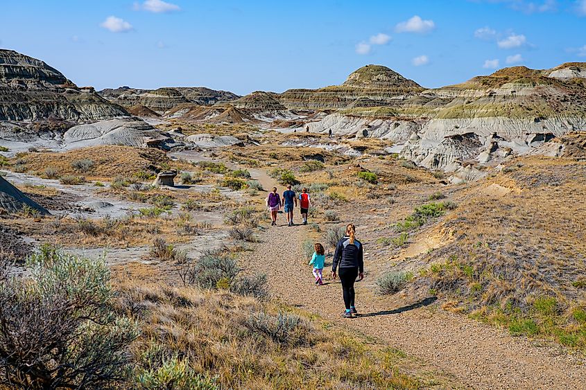 Trail in the Dinosaur Provincial Park, Alberta, Canada
