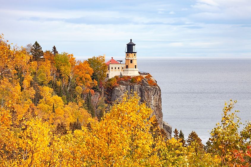 Split Rock Lighthouse on shores of Lake Superior in Minnesota.