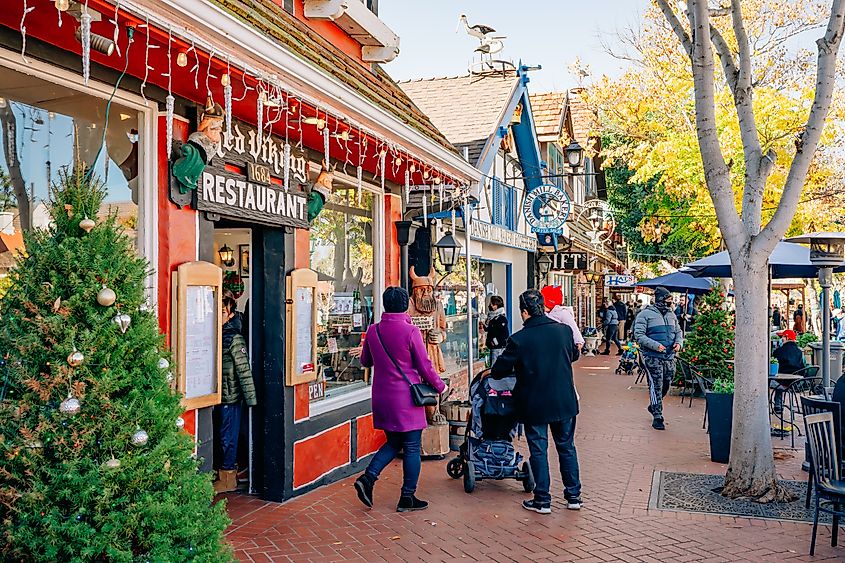 Christmas in Solvang. Editorial credit: HannaTor / Shutterstock.com