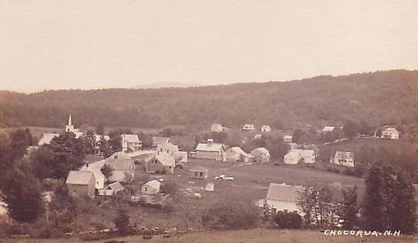 Birdseye View, Chocorua, NH; from a c. 1912 postcard.