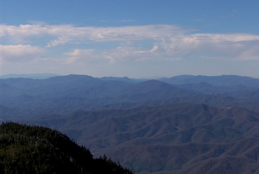 View of the Unaka Mountains from Roan High Bluff