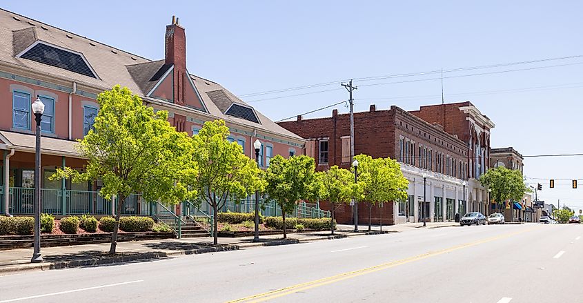 Historic downtown area of Cordele, Georgia.