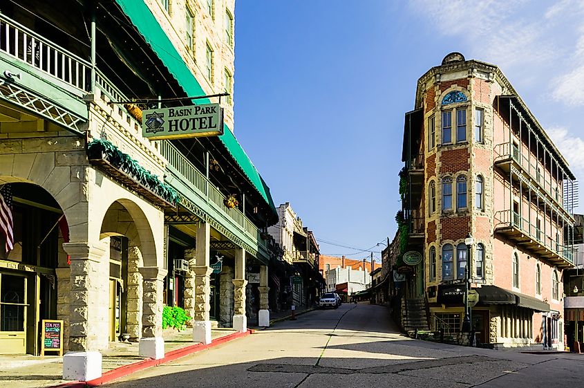 The historic Basin Park Hotel in Eureka Springs, Arkansas.