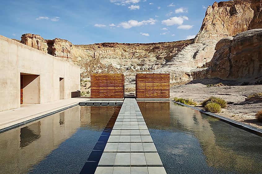 The Spa Reflection Pool in Amangiri, Utah.