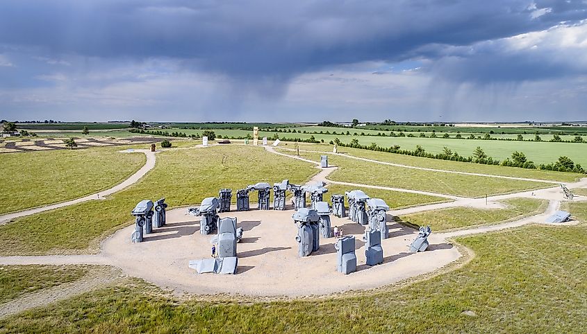 Carhenge, the famous car sculpture in Alliance, Nebraska.