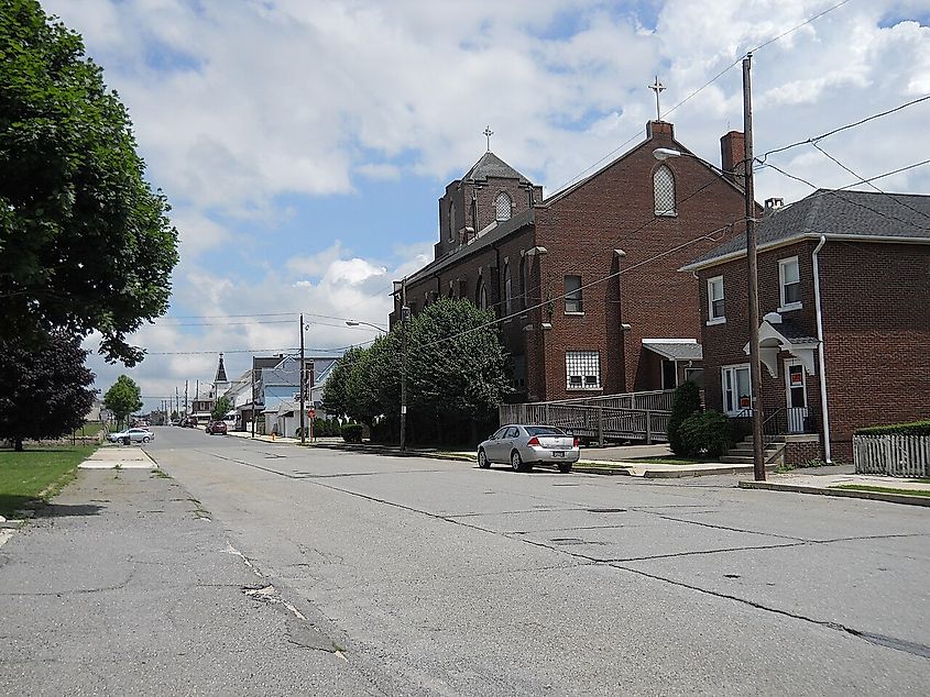 West Hazard Street, Summit Hill, Pennsylvania, heading east.