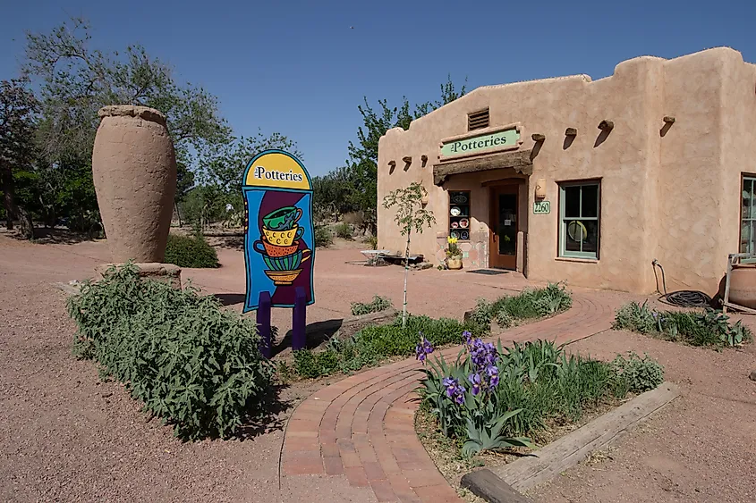 A pottery in the town of Mesilla, New Mexico.