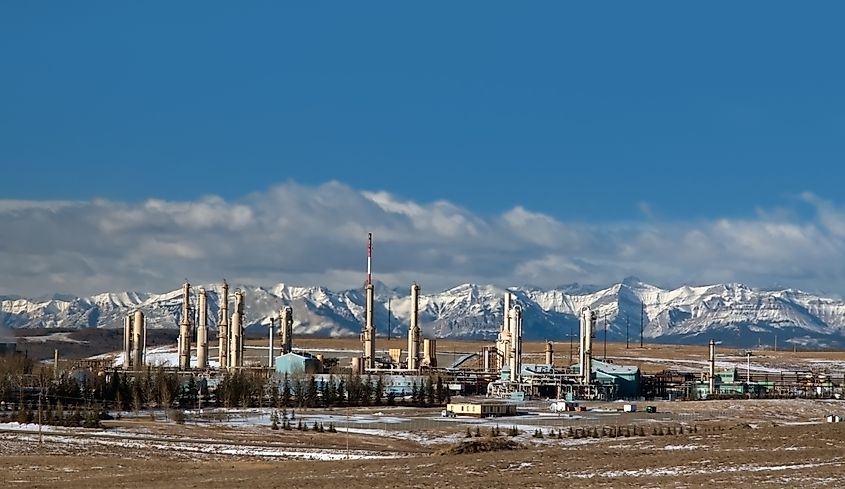 A gas plant in Cochrane, Canada