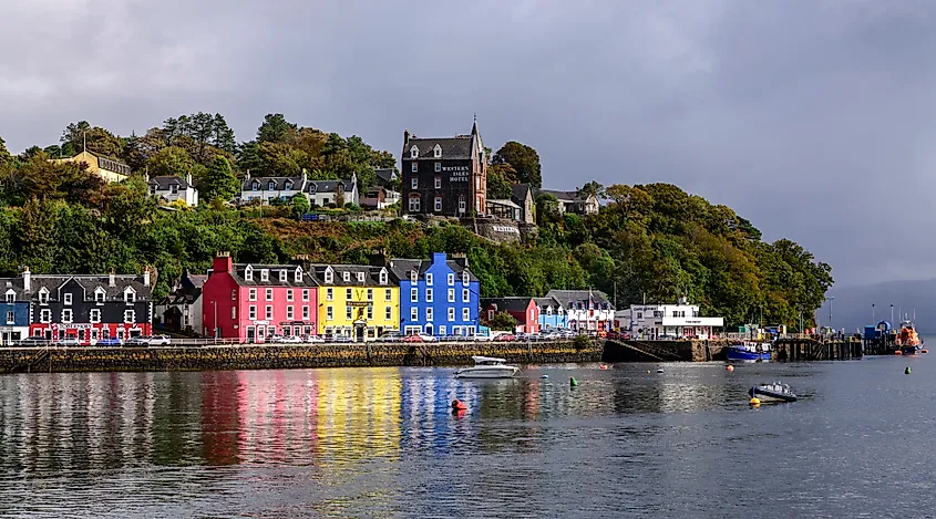 The picturesque town of Tobermory, Scotland