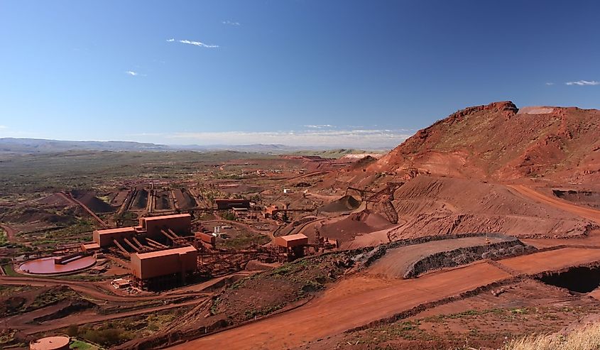 Iron ore mining operations Pilbara region Western Australia