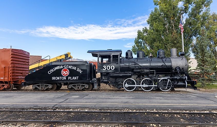 The Heber Valley Railroad station operates passenger excursion trains along a line in Provo Canyon.