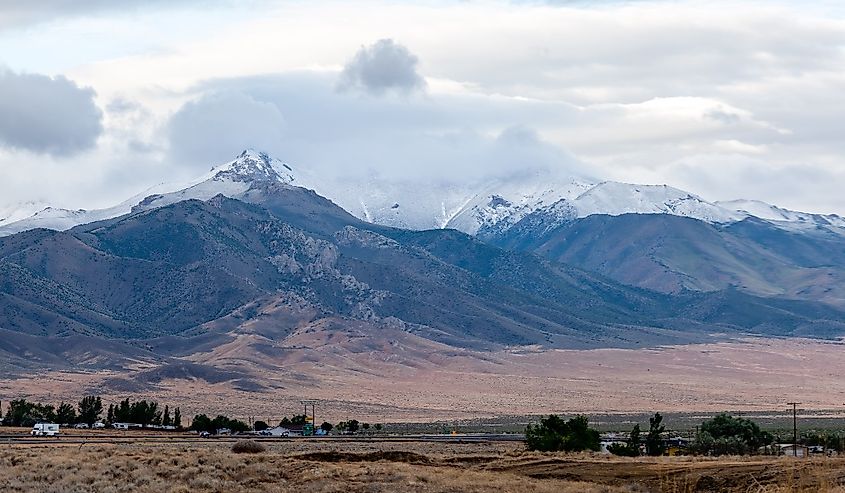 Battle Mountain, Nevada landscape. Mountain in the background.