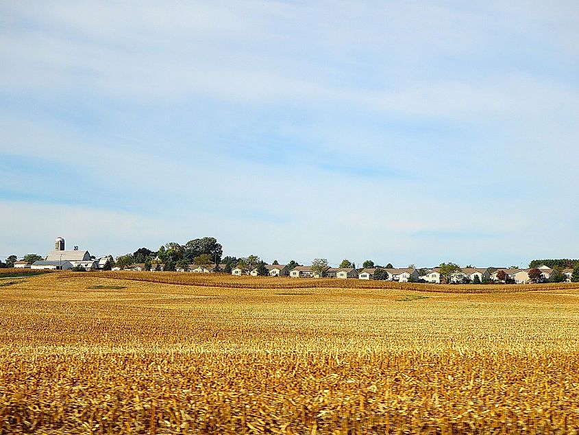 Farmland in Baraboo, Wisconsin.