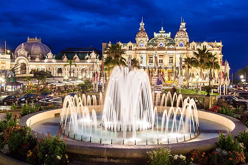 The Monte Carlo Casino, gambling and entertainment complex in Monte Carlo, Monaco,
