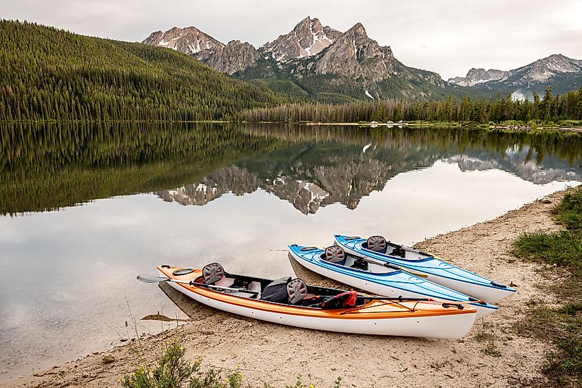 The beautiful Sawtooth Lake in Stanley, Idaho.
