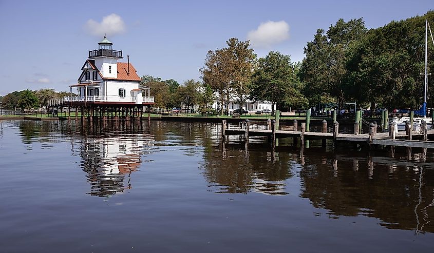 Roanoke River Lighthouse in Edenton, North Carolina.