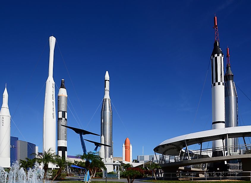 The Rocket Garden at Kennedy Space Center in Florida