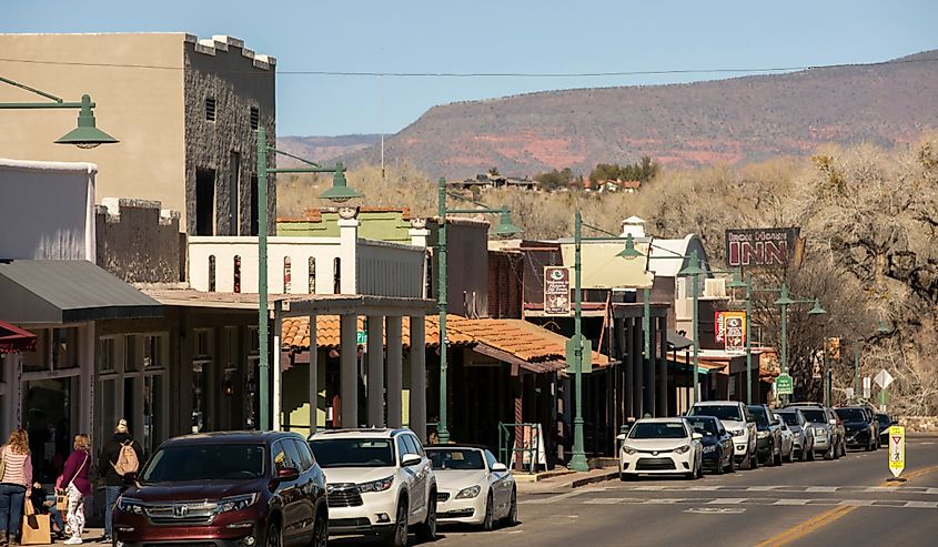 Historic downtown quarter, Cottonwood, Arizona in January