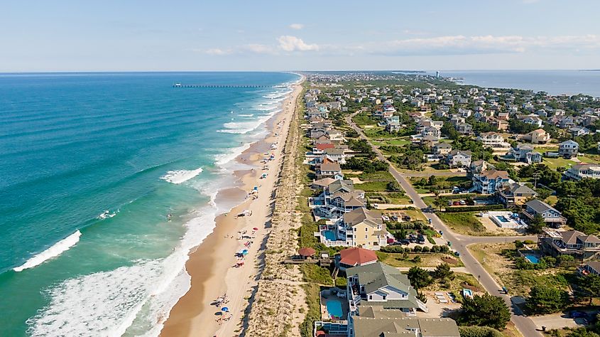 Outer Banks Oceanfront in Duck, North Carolina.