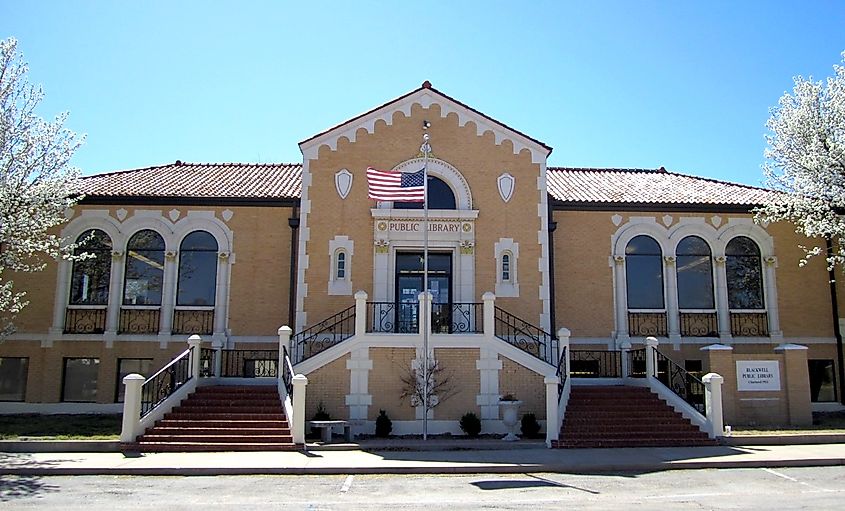 The public library in Blackwell, Oklahoma.