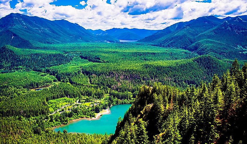 Breathtaking view from Rattlesnake Ledge Trail in Washington.