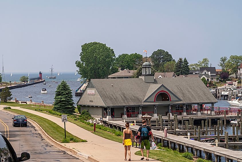 The Municipal Marina in South Haven, Michigan.